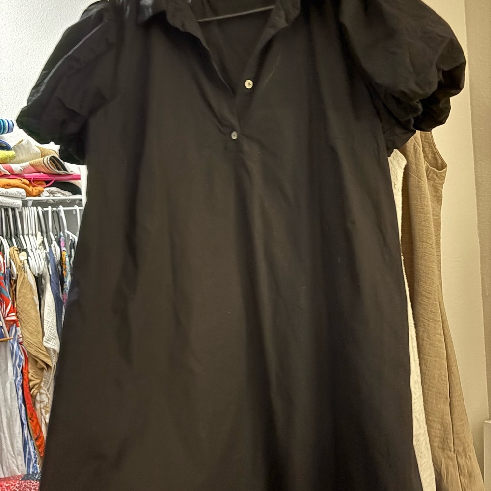 MSK Black Dress with Puff Sleeves